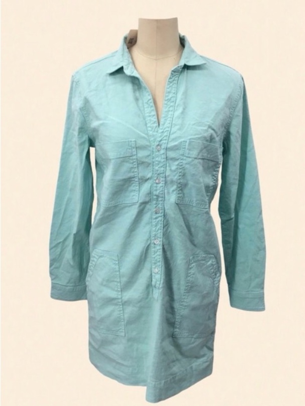 Frank & Eileen Light Aqua Long-Sleeve Southern Ireland Dress